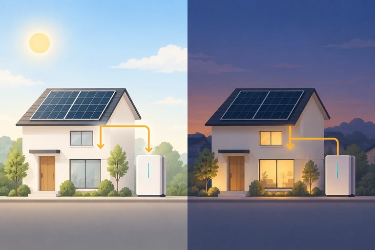 貯めた電気を使い切るという考え方
